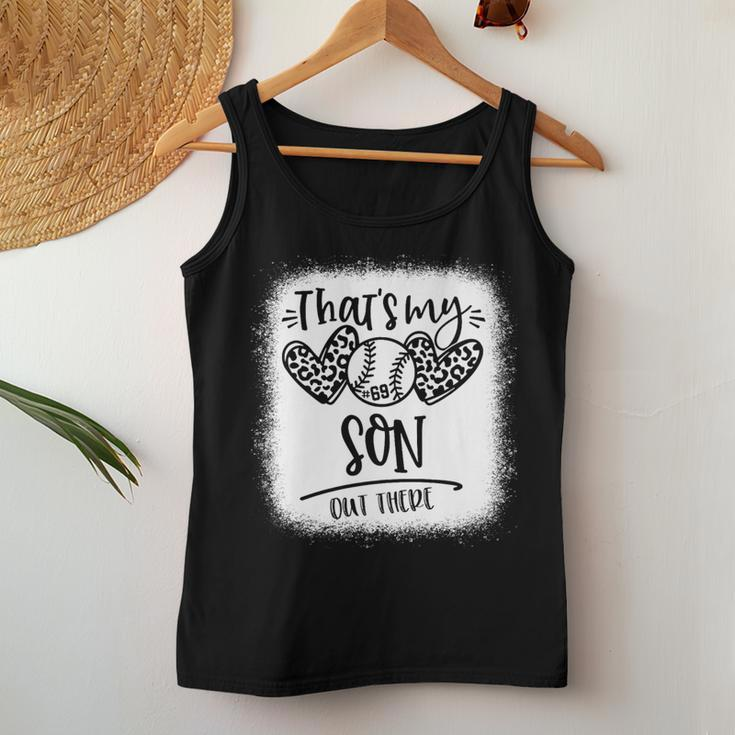 That's My Son Out There Number 69 Baseball Mom & Dad Women Tank Top Unique Gifts