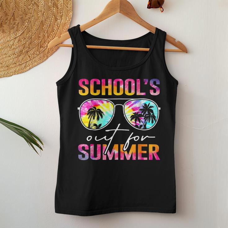 Tie Dye Last Day Of School's Out For Summer Teacher Girls Women Tank Top Unique Gifts