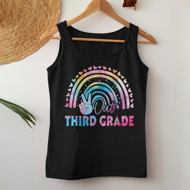 Tie Dye Peace Out 3Rd Grade Last Day Of School Third Grade Women Tank Top Unique Gifts