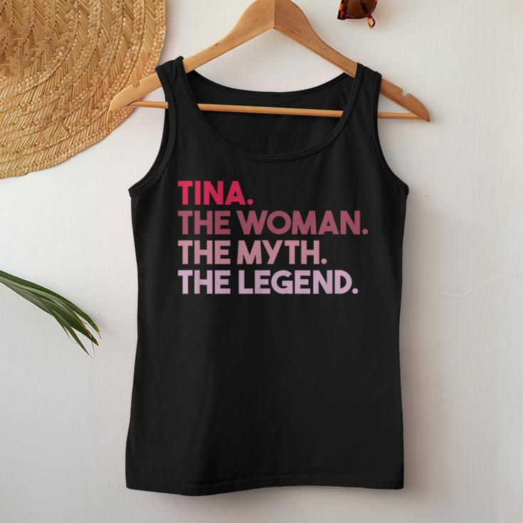 Tina The Woman The Myth The Legend Personalized Tina Women Tank Top Personalized Gifts