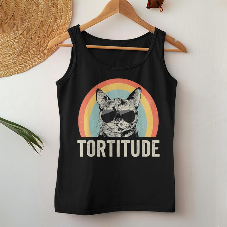 Tortitude Tortie Cat Mom Tortoiseshell Mama Women Tank Top Unique Gifts