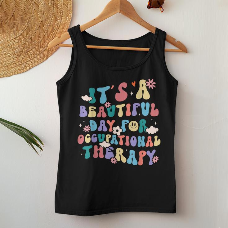 Trendy Occupational Therapy Therapist Groovy Retro Women Tank Top Personalized Gifts
