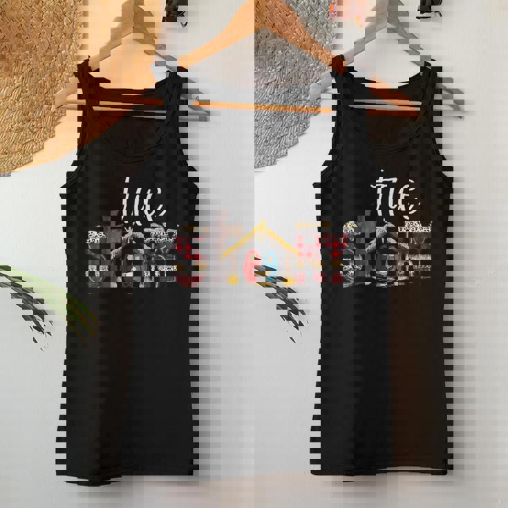 True Story Baby Jesus Bible Christian Faith Christmas Pajama Women Tank Top Personalized Gifts