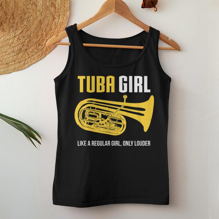 Tuba Girl Cute Marching Band Women Tank Top Unique Gifts