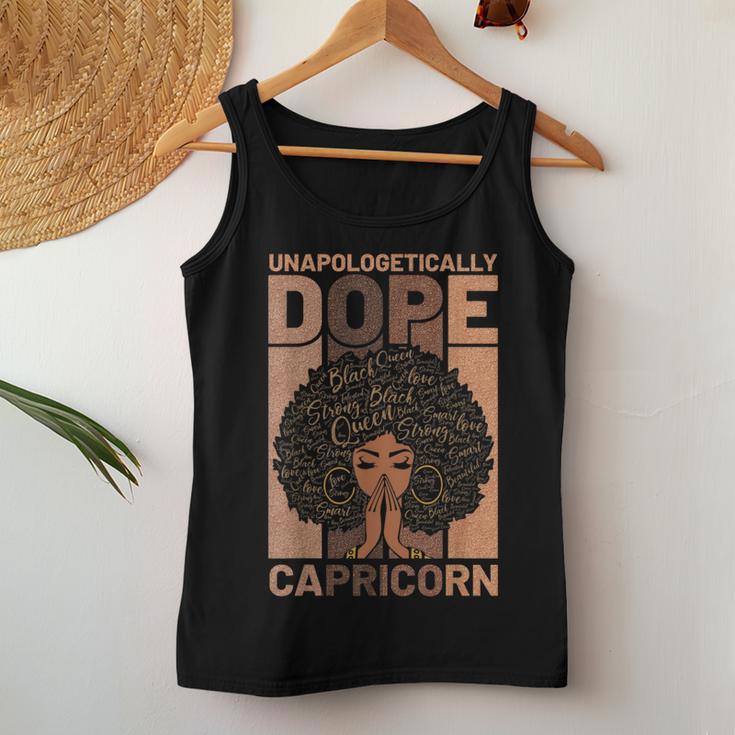 Unapologetically Dope Capricorn Black Girl Melanin Horoscope Women Tank Top Unique Gifts