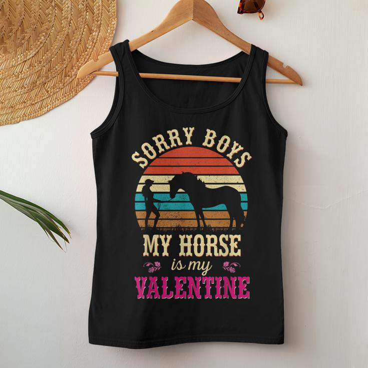 Valentines Day Girls Sorry Boys My Horse Is My Valentine Women Tank Top Unique Gifts