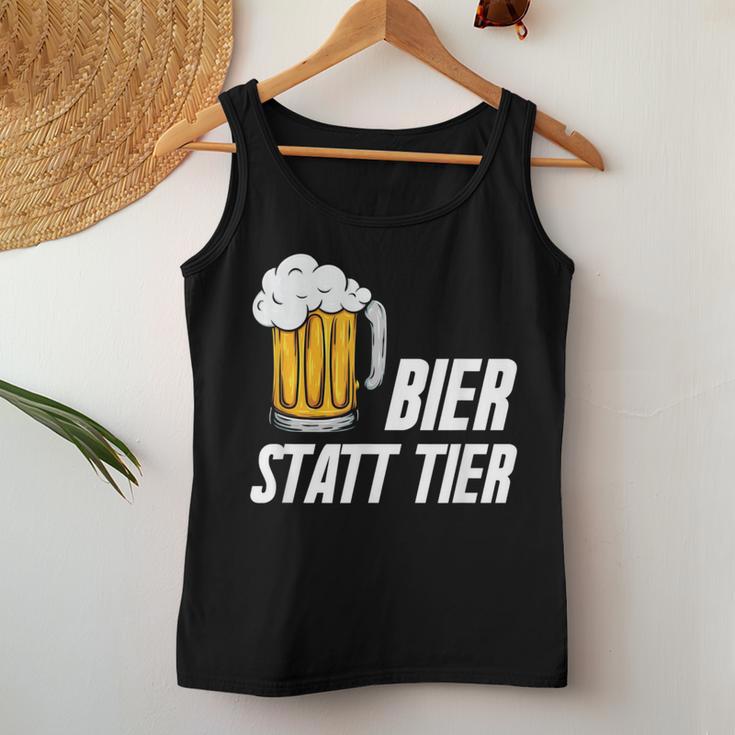 Veganeganegan Beer Instead Of Animal Tank Top Frauen Lustige Geschenke