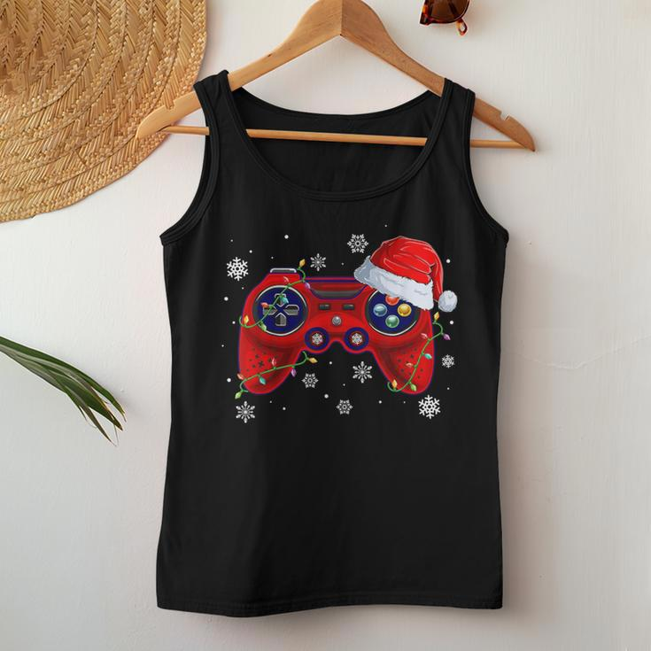 Video Game Controller Christmas Santa Hat Gamer Boys Girls Women Tank Top Funny Gifts
