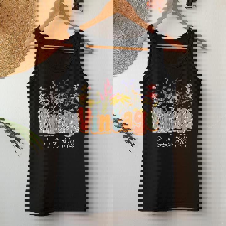 Vintage 1964 60Th Birthday Wildflower 60 Year Old Women Women Tank Top Funny Gifts