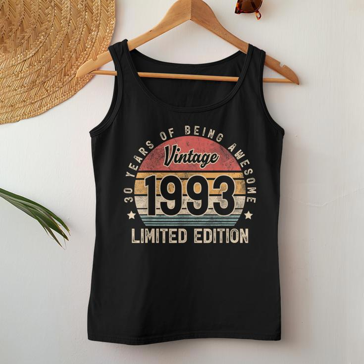 Vintage 1993 30 Year Old For Man Woman 30Th Birthday Women Tank Top Unique Gifts