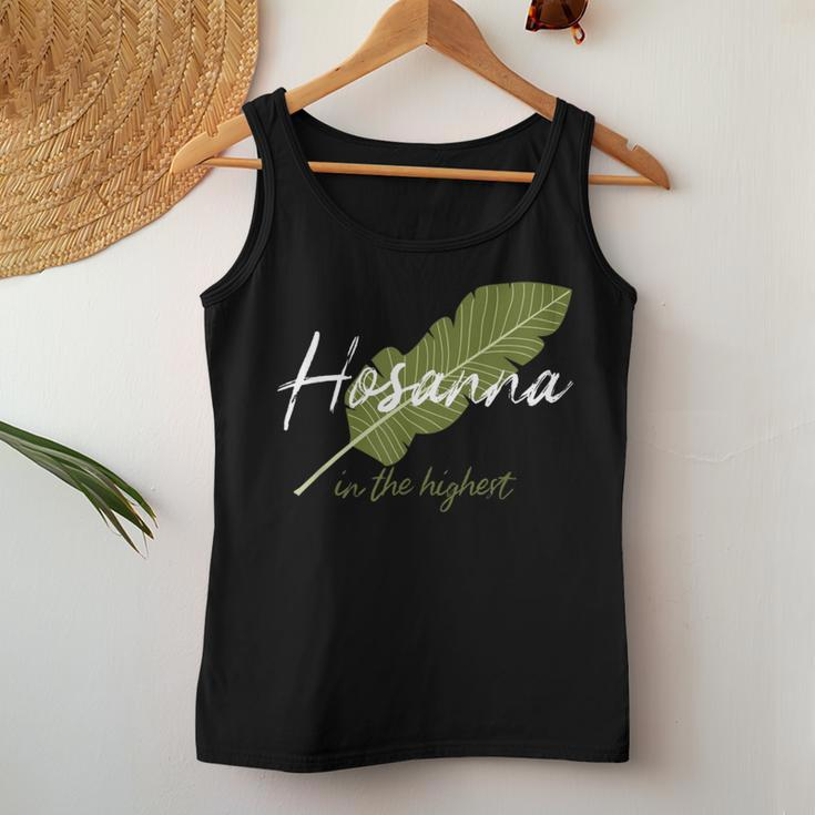 Vintage Palm Sunday Hosanna In The Highest Christian Easter Women Tank Top Funny Gifts