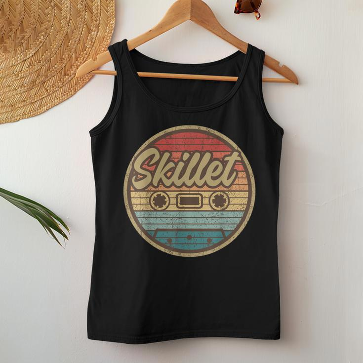 Vintage Skillets Cassette Retro Circle Christian Rock Music Women Tank Top Funny Gifts