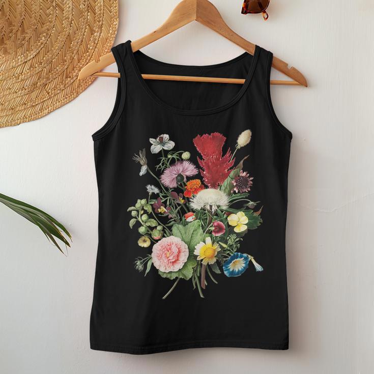 Vintage Wild Botanical Flower Cottagecore Gardening Bouquet Women Tank Top Unique Gifts