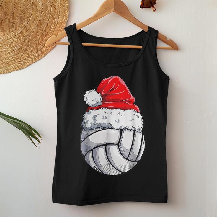 Volleyball Ball Christmas Santa Hat Xmas Sport Women Women Tank Top Funny Gifts