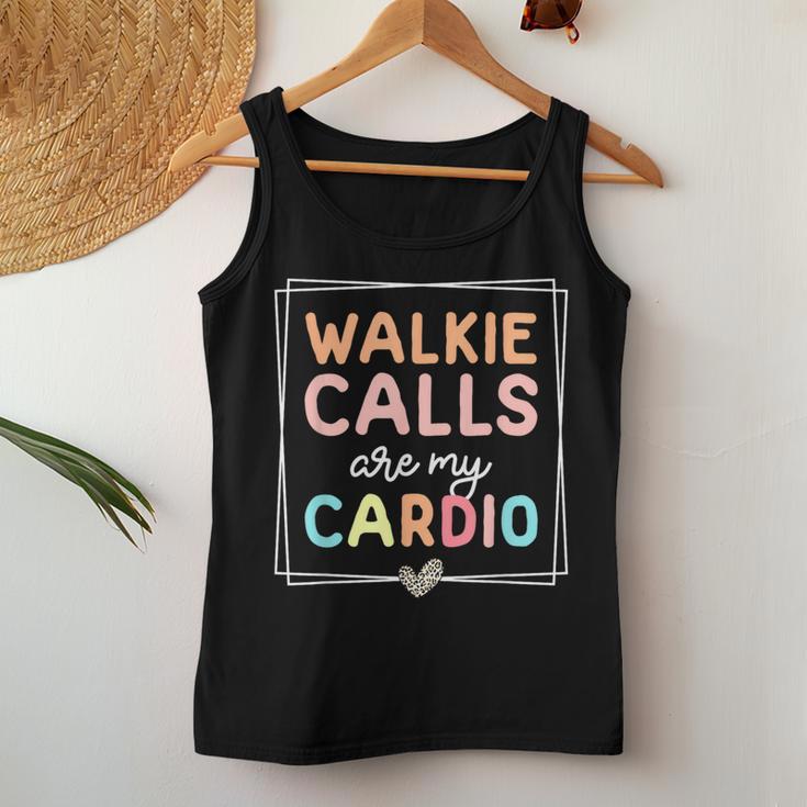 Walkie Calls Are My Cardio Groovy Special Education Teacher Women Tank Top Unique Gifts