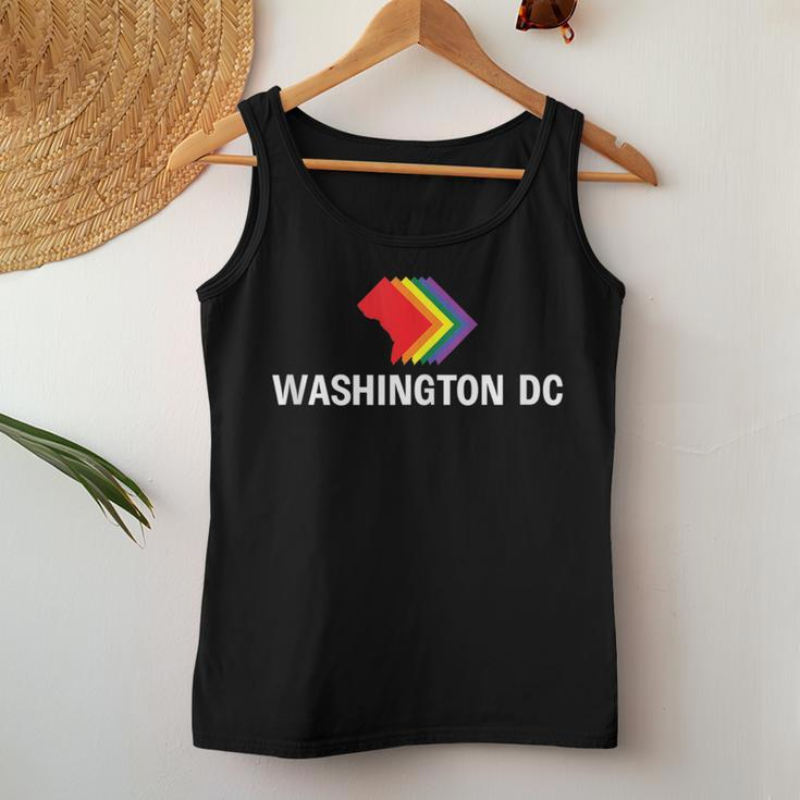 Washington Dc Map Gay Pride Rainbow Women Tank Top Unique Gifts