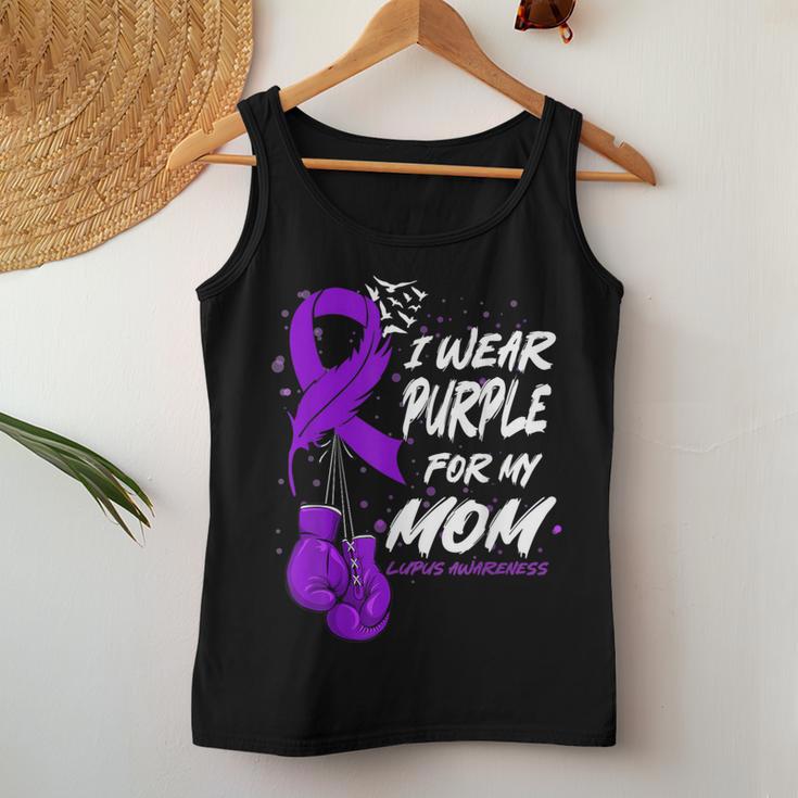 I Wear Purple For My Mom Lupus Awareness Support Women Tank Top Unique Gifts