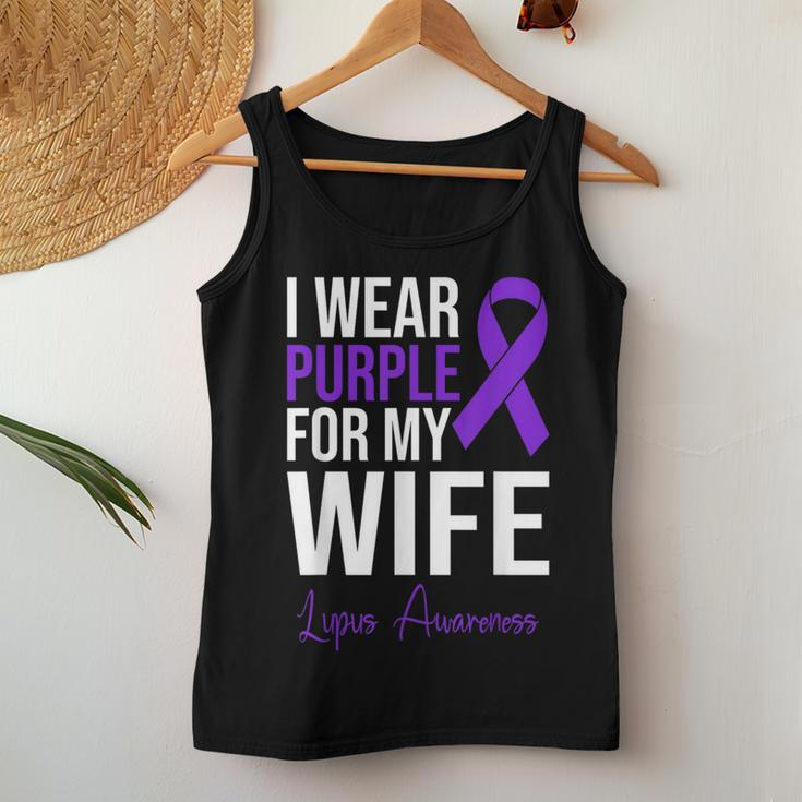 I Wear Purple For My Wife Lupus Warrior Lupus Women Tank Top Funny Gifts