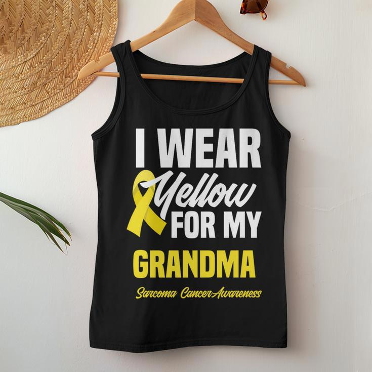 I Wear Yellow For My Grandma Sarcoma Cancer Awareness Women Tank Top Unique Gifts