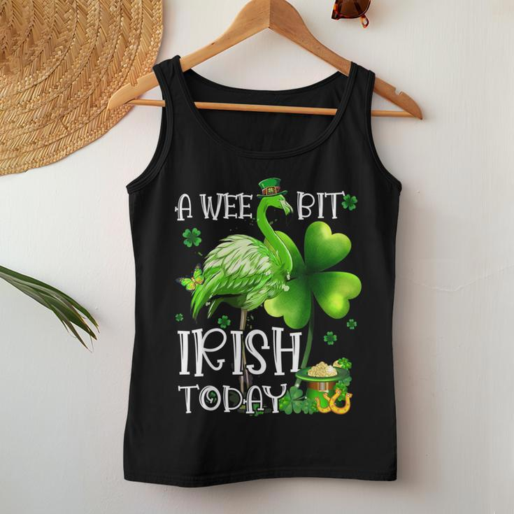 A Wee Bit Irish Today Green Flamingo Beer St Patrick's Day Women Tank Top Personalized Gifts