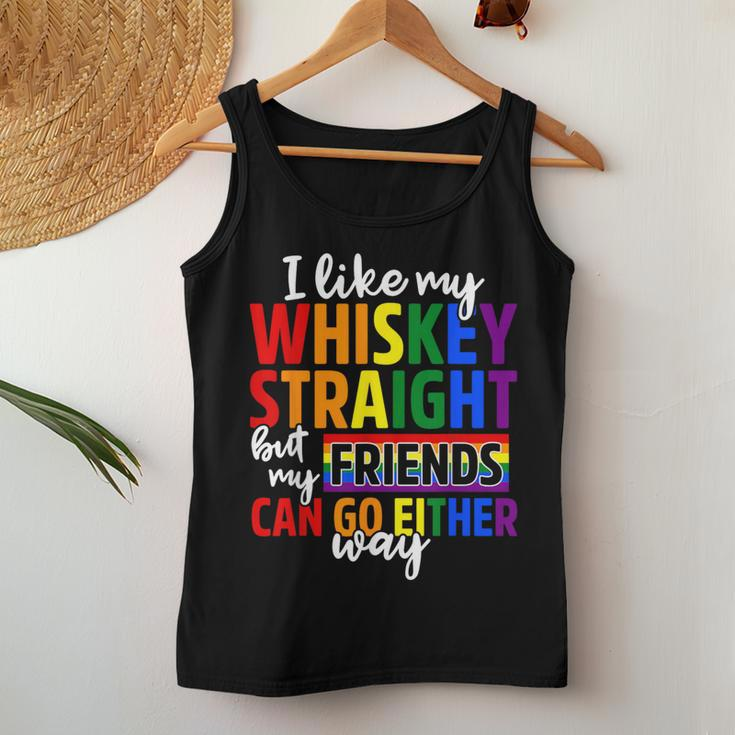 I Like My Whiskey Straight Friends Lgbt Gay Pride Proud Ally Women Tank Top Unique Gifts