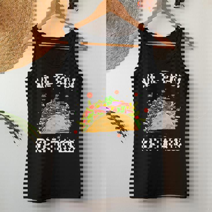 Will Teach For Tacos Cute Teacher Taco Cinco De Mayo Women Tank Top Personalized Gifts