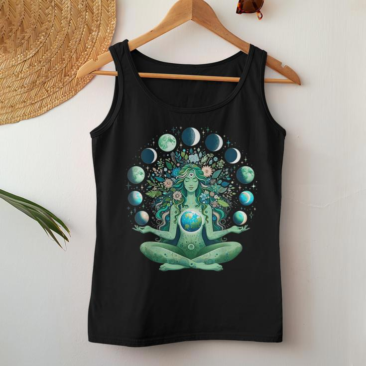 Witchy Nature Goddess Mother Earth Day Moon Phases Aesthetic Women Tank Top Funny Gifts
