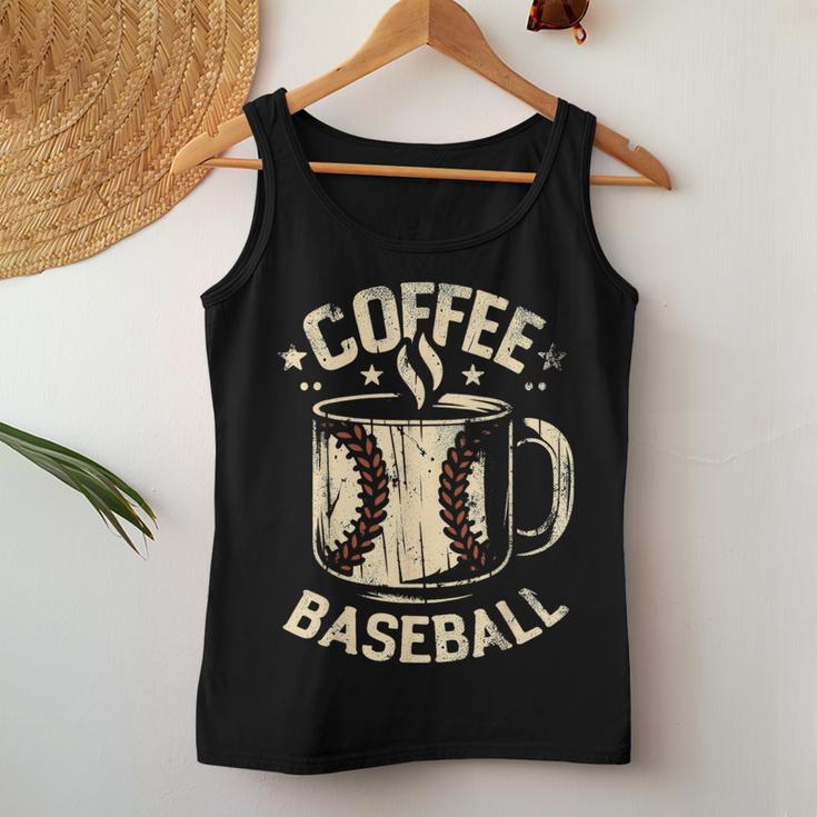 Wochenenden Kaffee Baseball Retro Baseball Mama Papa Tank Top Frauen Lustige Geschenke