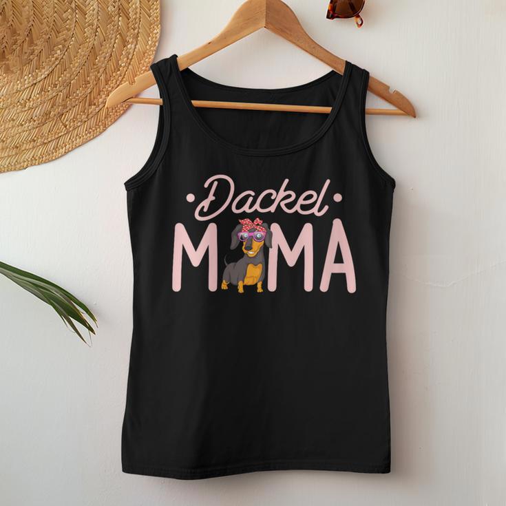 Women's Cute Dachshund Mum Motif Dog Mum For With-Neck Tank Top Frauen Lustige Geschenke