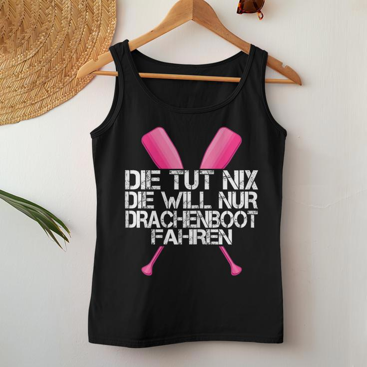 Women's Die Tut Nix Die Will Nur Drachenboofahren Tank Top Frauen Lustige Geschenke