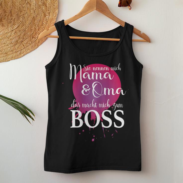 Women's Mama Ist Die Chefin Und Grandma Ist Der Boss Liebe Familie Ceo Tank Top Frauen Lustige Geschenke