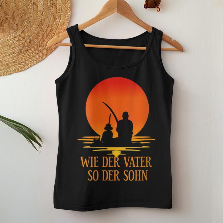 Women's With-Neck Wie Derater So Der Sohn Papa Angeln Angler Partner Tank Top Frauen Lustige Geschenke