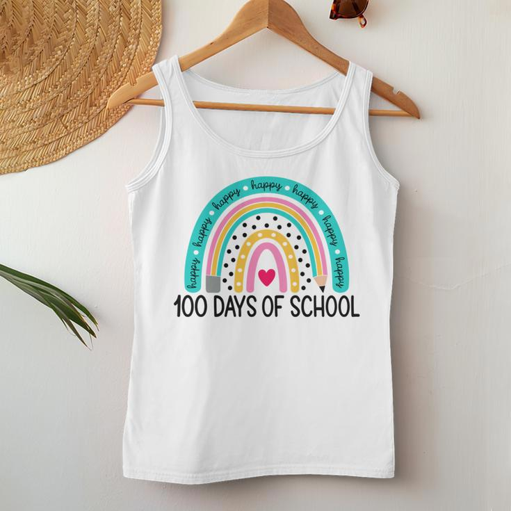 100Th Day Of School Teacher 100 Days Smarter Rainbow Women Tank Top Personalized Gifts