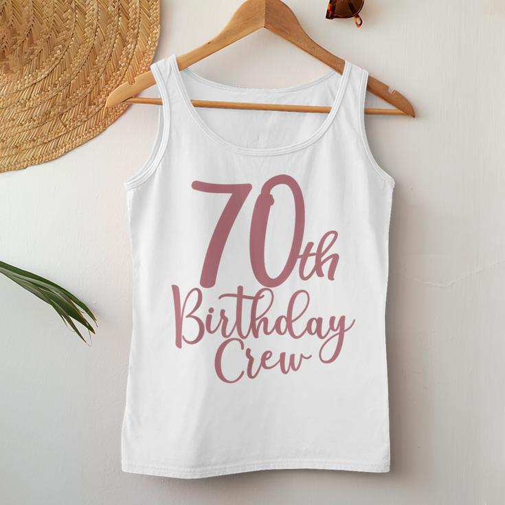 70Th Birthday Crew 70 Years Old Matching Group Party Women Tank Top Unique Gifts