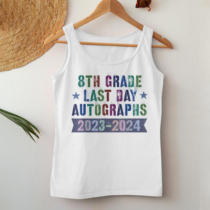 8Th Grade Last Day School Autographs 2024 Year End Sign My Women Tank Top Unique Gifts