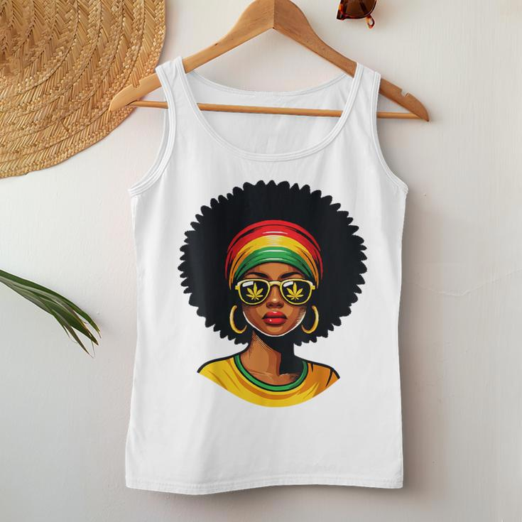 Africa Woman Headscarf Nubian Melanin Popping Black History Women Tank Top Personalized Gifts