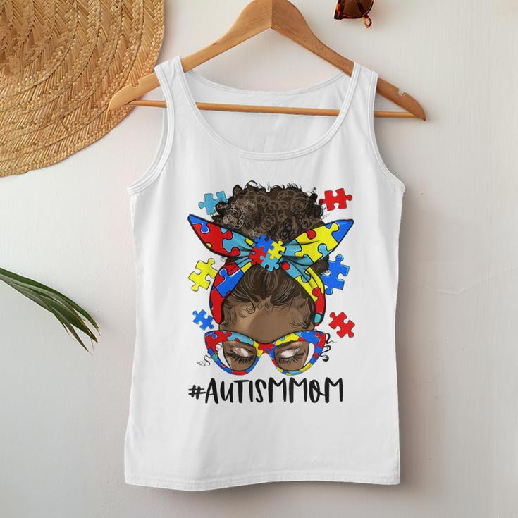 African Black Autism Mom Afro Mother Autism Awareness Women Tank Top Funny Gifts