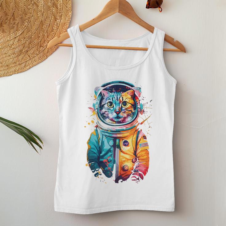 Astronaut Weltraum Katze Mama Papa Männer Kind Bunt Astronaut Weltraum Tank Top Frauen Lustige Geschenke