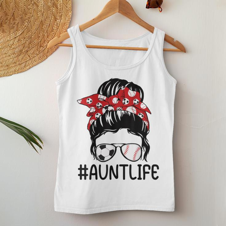 Aunt Life Softball Baseball And Soccer Auntie Women Tank Top Unique Gifts
