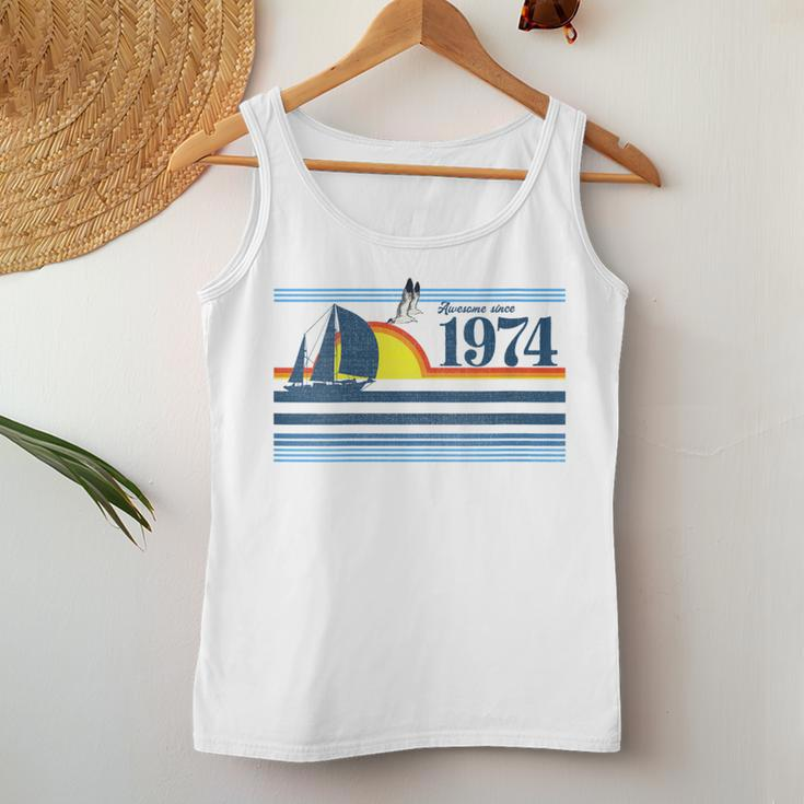 Awesome Since 1974 47Th Birthday 47 Years Old Vintage Retro Women Tank Top Unique Gifts