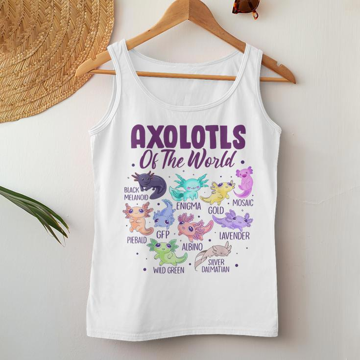 Axolotl Cute Axolotls Of The World Kawaii Girl Boy Kid Women Tank Top Unique Gifts