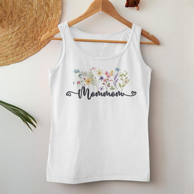Best Mommom Ever Blessed Mommom Wildflower Mommom Women Tank Top Funny Gifts