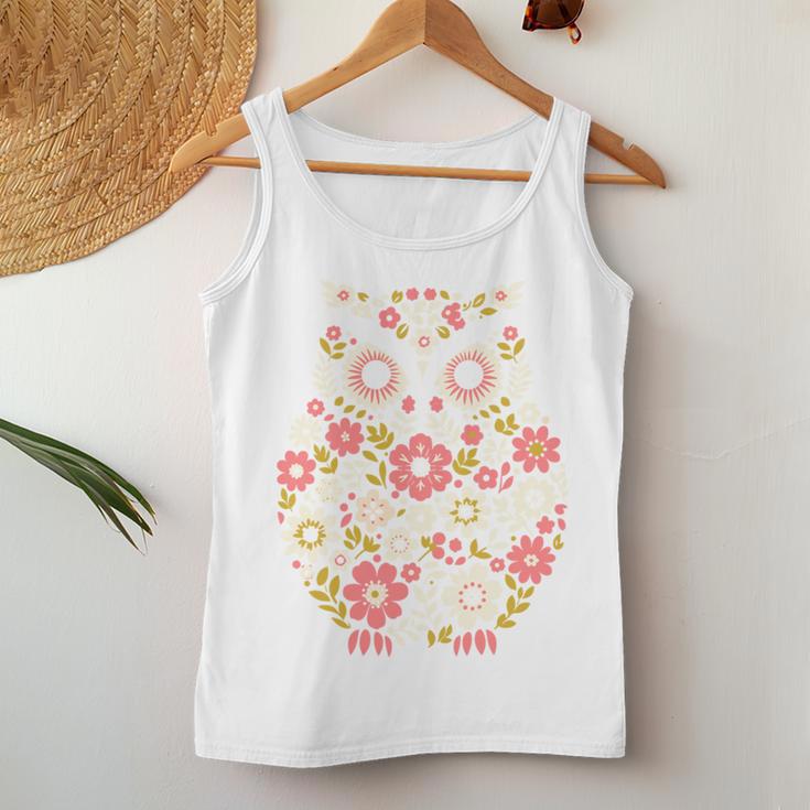 Blumenblumen Eule Mutter Oma Damen Muttertag Tank Top Frauen Lustige Geschenke