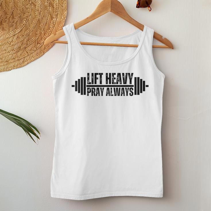 Christian Weight Lifting Lift Heavy Pray Always Faith Gym Women Tank Top Unique Gifts