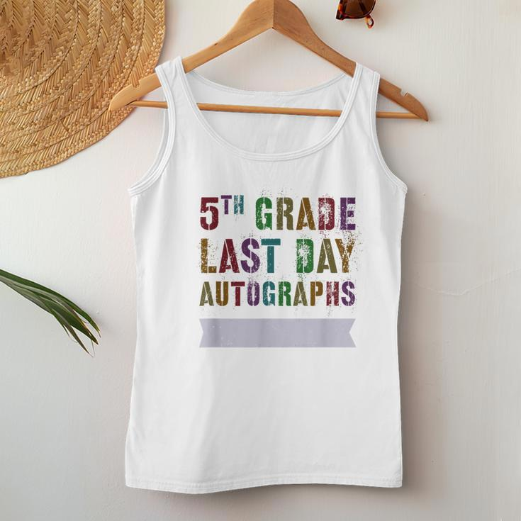 Cute 5Th Grade Last Day Autographs Signing Yearbook Sign My Women Tank Top Unique Gifts