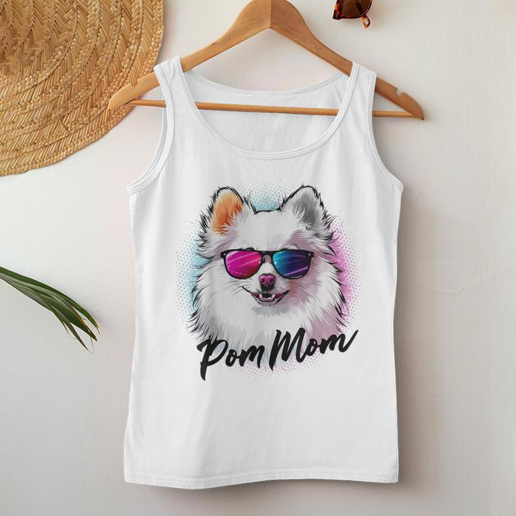 Cute & Pomeranian Pom Dog Mom Breed Portrait For Women Women Tank Top Personalized Gifts