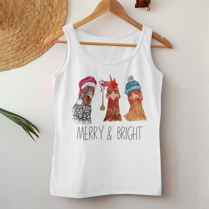 Cute Chickens Christmas Christmas Farm Animal Holiday Women Tank Top Unique Gifts