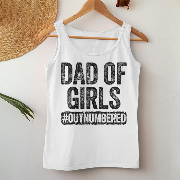 Dad Of Girls Outnumbered Father's Day Women Tank Top Unique Gifts
