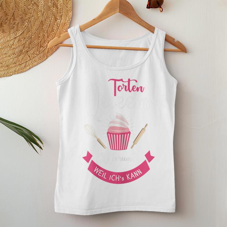 Damen Torten Queen Königin Der Torten Beste Konditorin Bäckerin Tank Top Frauen Lustige Geschenke