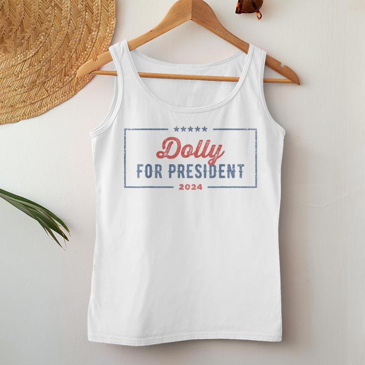 Dolly For President 2024 Retro Dolly Women Tank Top Unique Gifts